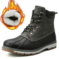 High-cut warm and fleece tooling cotton boots
