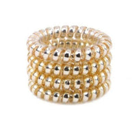 High Elasticity Electric Coil Bright Silver Hair Rope
