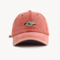 Water-washed Vintage Baseball Cap With A Wide Brim