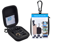 Compatible with Apple, Universal 5 in 1 Clip-On Cell Phone Lens Kit Fisheye Wide Angel Macro Telephoto CPL Lens for iPhone for Xiaomi for Huawei
