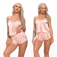 Women's Passion Hot And Transparent Transparent Satin Loungewear Suit