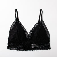 No Steel Ring Triangle Cup French Thin Small Breast Lace Thin Lace Breathable Bra