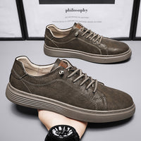 Men's Shoes Cowhide Board Shoes British Low-top