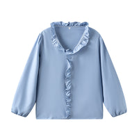 European And American-style Long-sleeve Ruffled Blouse For Women