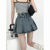 This Edgy Yet Playful Denim Skirt Is The Perfect Choice For Petite Girls This Summer