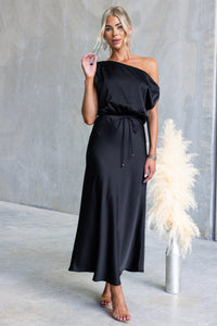 Off-Shoulder Sexy Solid Color Elegant Womens Dress