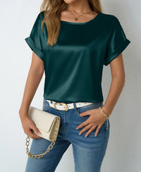 New Springsummer Womens Loose-fitting Cropped T-shirt