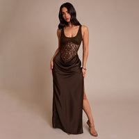 Women's Sexy Sleeveless Lace Patchwork Dress