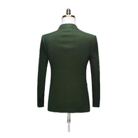 Green Velvet Business Casual Suit Men
