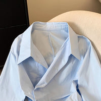 Womens Fashionable Shirt With Irregular Lapel
