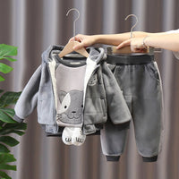 Fleece thickened boys winter sweater