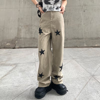 Pentagram Personality Casual Street Fashion Loose Jeans
