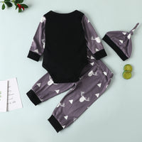 Baby Bowknot Romper Printed Trousers