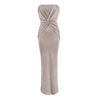 European And American-style Waist-tied Figure-hugging Womens Long Evening Gown