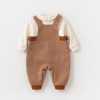Girls double-layer bib suit