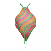 Lace-up Women's Tube Top Beach Halter Knitted Sling