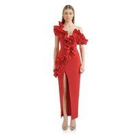 Multi-color One-shoulder Ruched Sexy Bandage Dress For Socialites