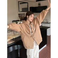 Real Shot Boyfriend Style Lazy And Loose Niche Waffle Coat