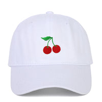 Cherry Embroidered Peaked Cap Outdoor Travel Sun-shade Sun Protection Hat