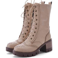 Women's New Chunky Heel Boots Strap