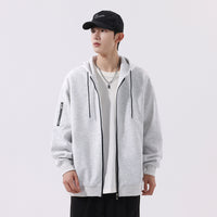 Spring And Autumn Teen Fashion Brand Loose And Hooded Cardigan