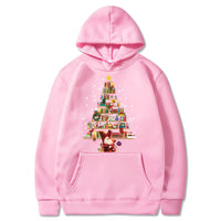 Printed Pocket Hooded Long Sleeve Sweatshirt For Men And Women