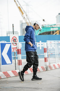 Concealed wrinkled drawstring pants