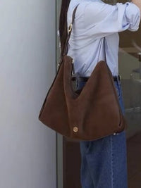 Matte Retro Commuter Tote Handbag Shoulder Bag