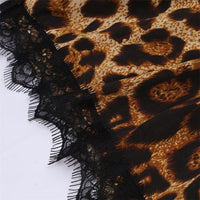 New Ladies Leopard Print Ribbon Sling Nightdress
