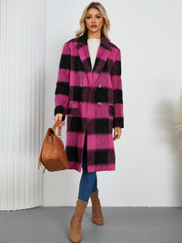 Long Plaid Double-sided Wool Overcoat