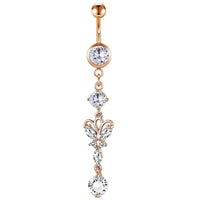 Butterfly Stainless Steel Plus Copper Parts Piercing Jewelry