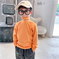 Children's half high neck bottoming shirt