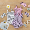 Dot One-piece Romper Head Knot