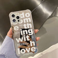 Japanese And Korean Trendy Mirror Letter Phone Case