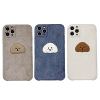 Embroidered Teddy Head Plush Phone Case