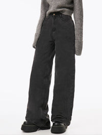 New Womens Wide-leg Denim Jeans