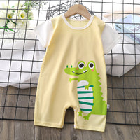 Baby Boy Thin Women's Short-sleeved Jumpsuit Romper
