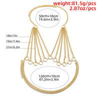 Punk Hollow Ring Chain Bikini Clothing