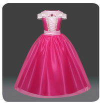 Girls' Fashion Simple Solid Color Princess Dress