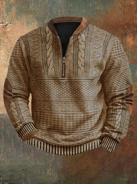 European And American Men's Half Zipper Sweater