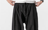Male Plus Size Chubby Drawstring Leg Tied Lantern Pants