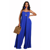 Solid Color Casual Sling Women's Jumpsuit