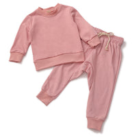 Children's Loose Terry Casual Sweater Suit