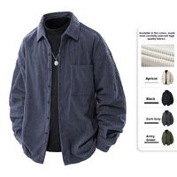 Shirt Collar Fake Two-piece Coat Men