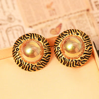 Elegant Minimalist Metal Stud Earrings 925 Silver Posts