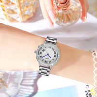 Stylish Quartz Full-Diamond Stainless Steel Waterproof Womens Watch