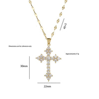 New Hip-Hop Zircon-Encrusted Cross Pendant And Zircon Chain Jewelry