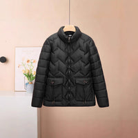 Women's Solid Color Short Thick Cotton Jacket