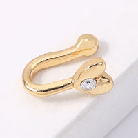 Personality Wind Love Piercing Heart-shaped False Nose Ring With Diamonds
