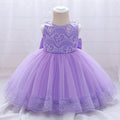 New European And American Girls Mesh Embroidery Dress